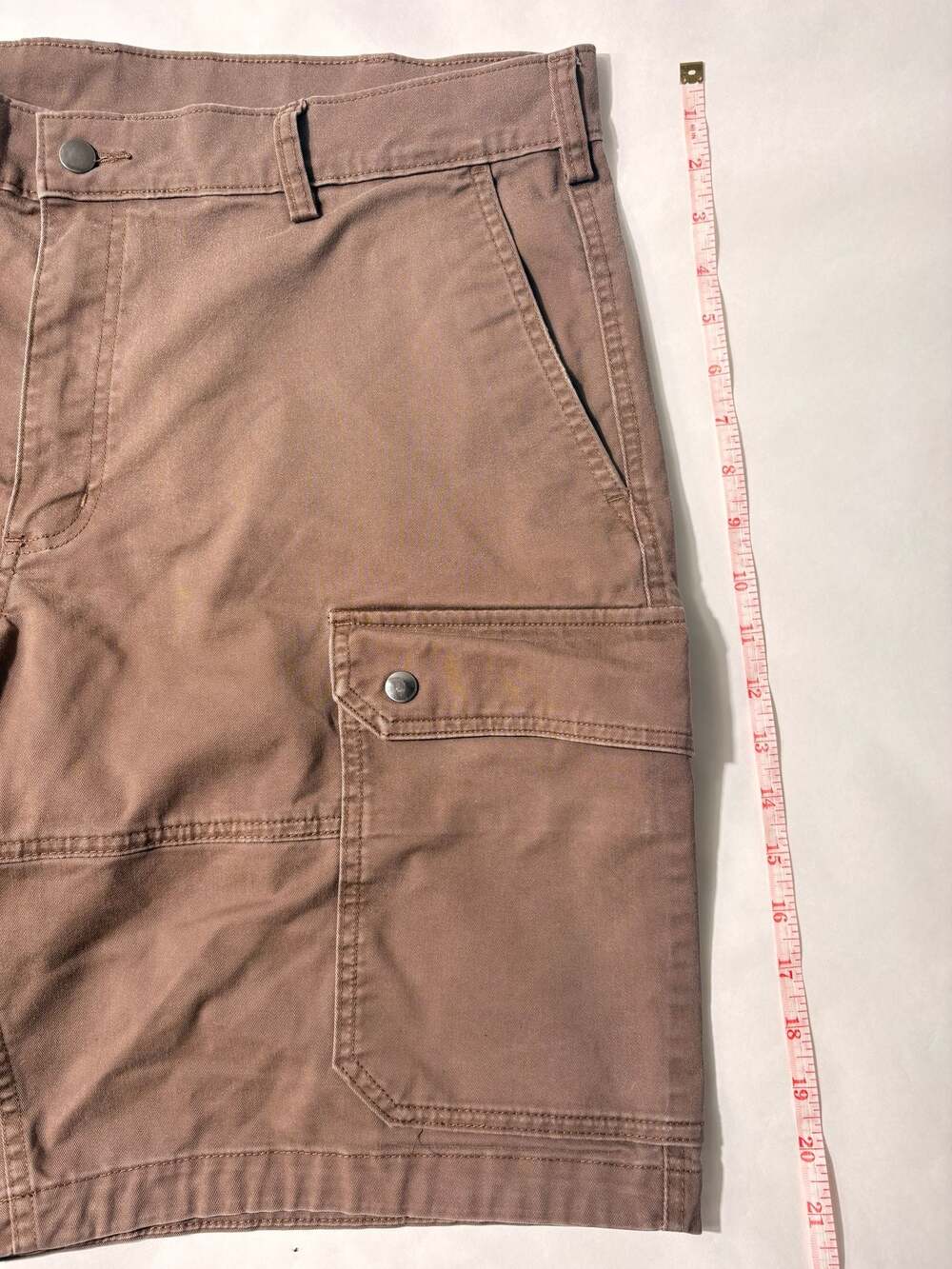40 Grit by Duluth Trading Mens Brown Cotton Blend Cargo Utility Shorts - Picture 2 of 6